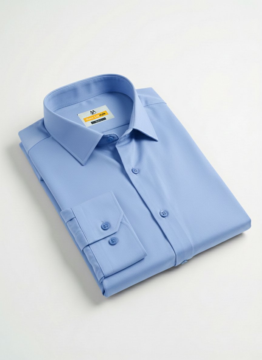 MST Solid Sky Blue Shirt - Image 2