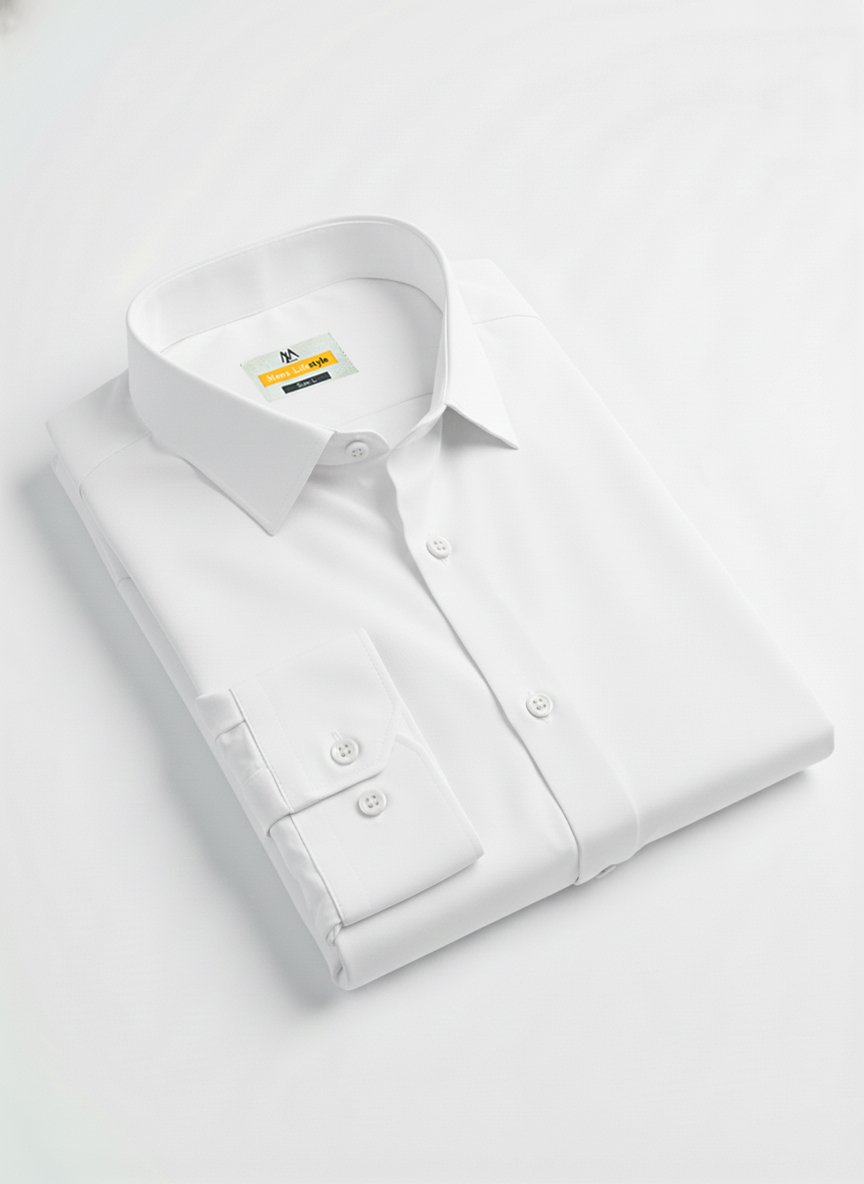 MST Solid White Shirt - Image 3