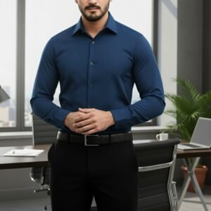 MST Solid Navy Blue Shirt