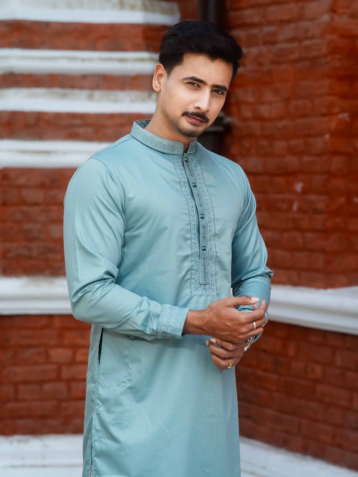 Mughal Embroidery Ocean Blue - Image 3
